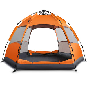 GlareWheel Instant Pop Up Tent 4 Person Orange