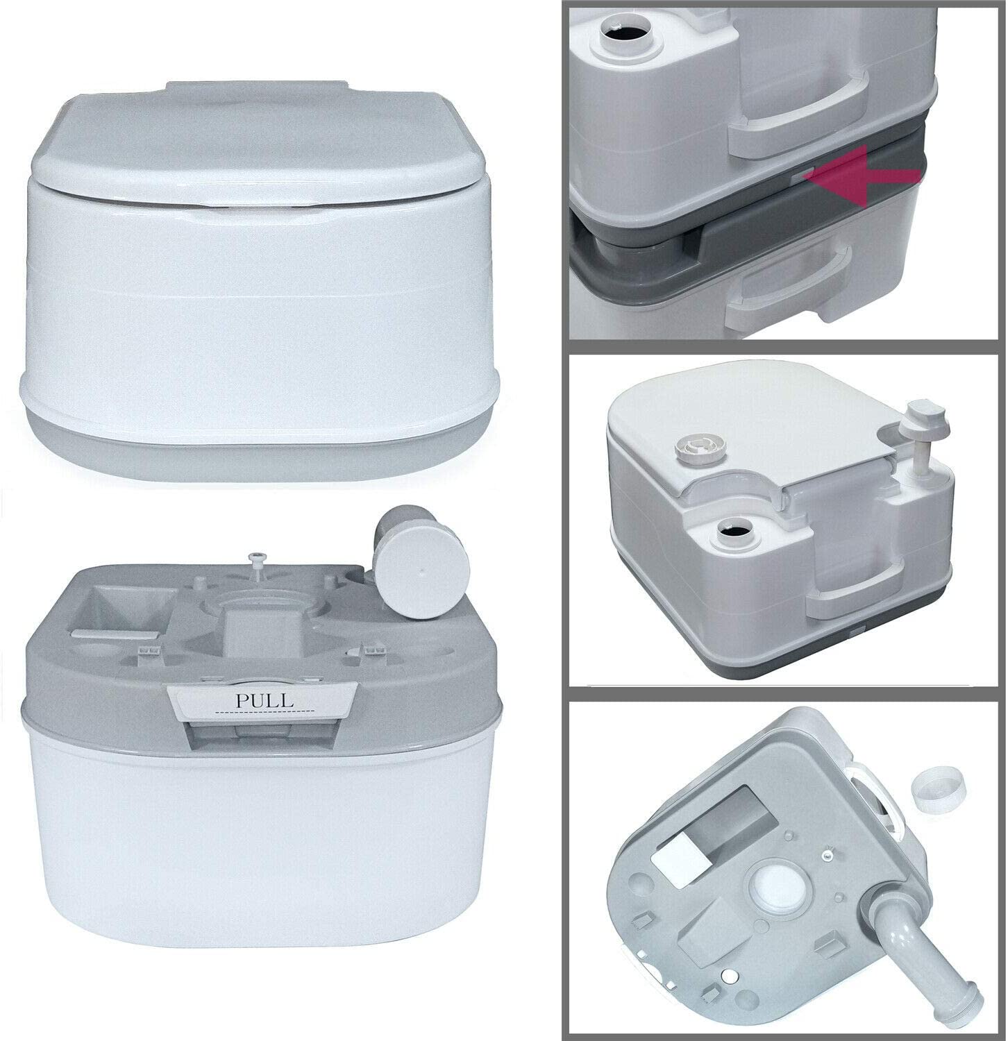 Portable Toilet 6.3 Gallon - GlareWheel 