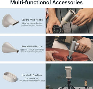 Mini Personal Handhold Turbo Fan 100 Speeds Adjustable Multi-functional Accessories