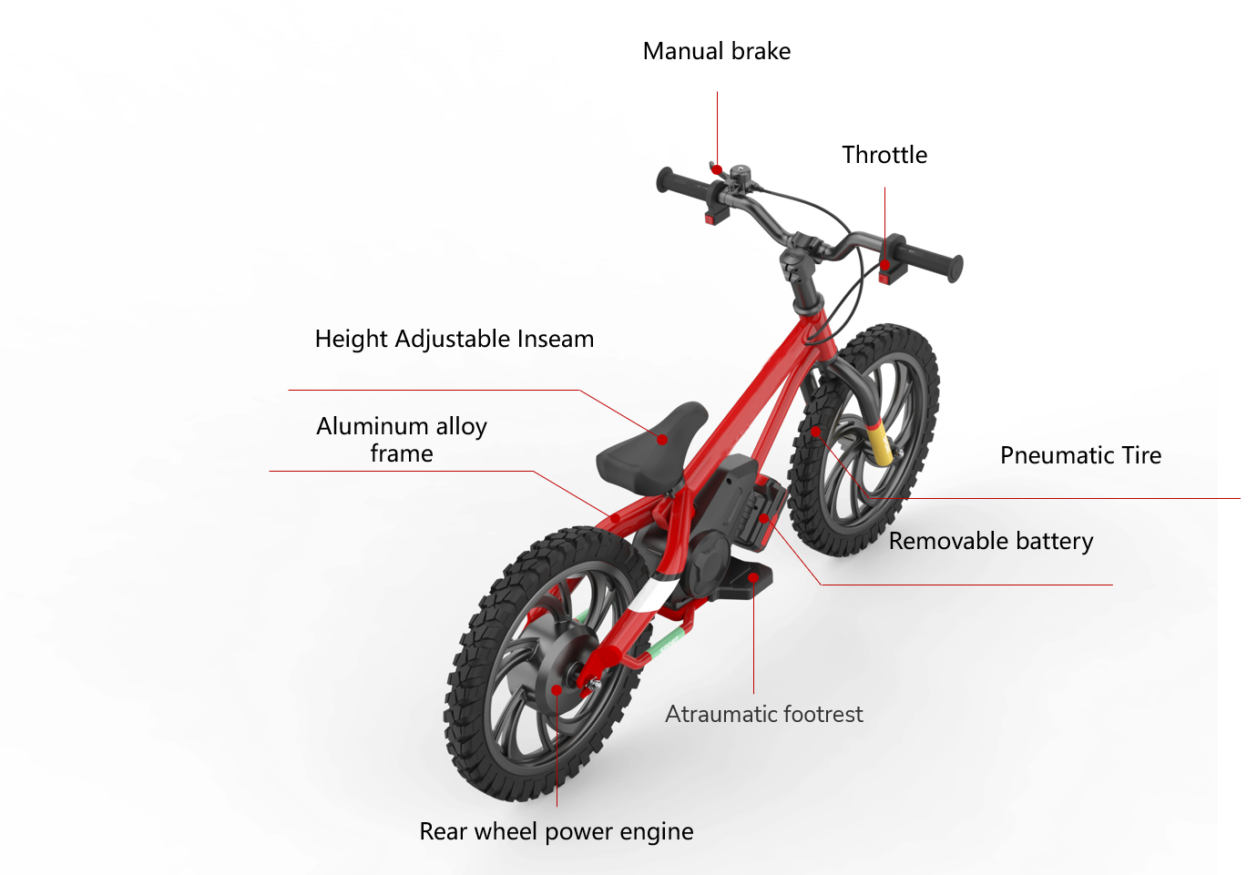Balance bike discount with pneumatic tires
