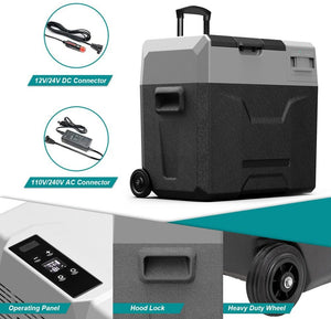 Glarewheel Electric Cooler Iceless Portable Refrigerator 50L