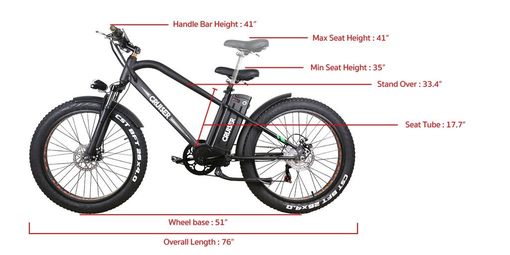 26 fat tire electric bicycle GlareWheel EB-X10 26" Fat Tire Electric Mountain Bicycle