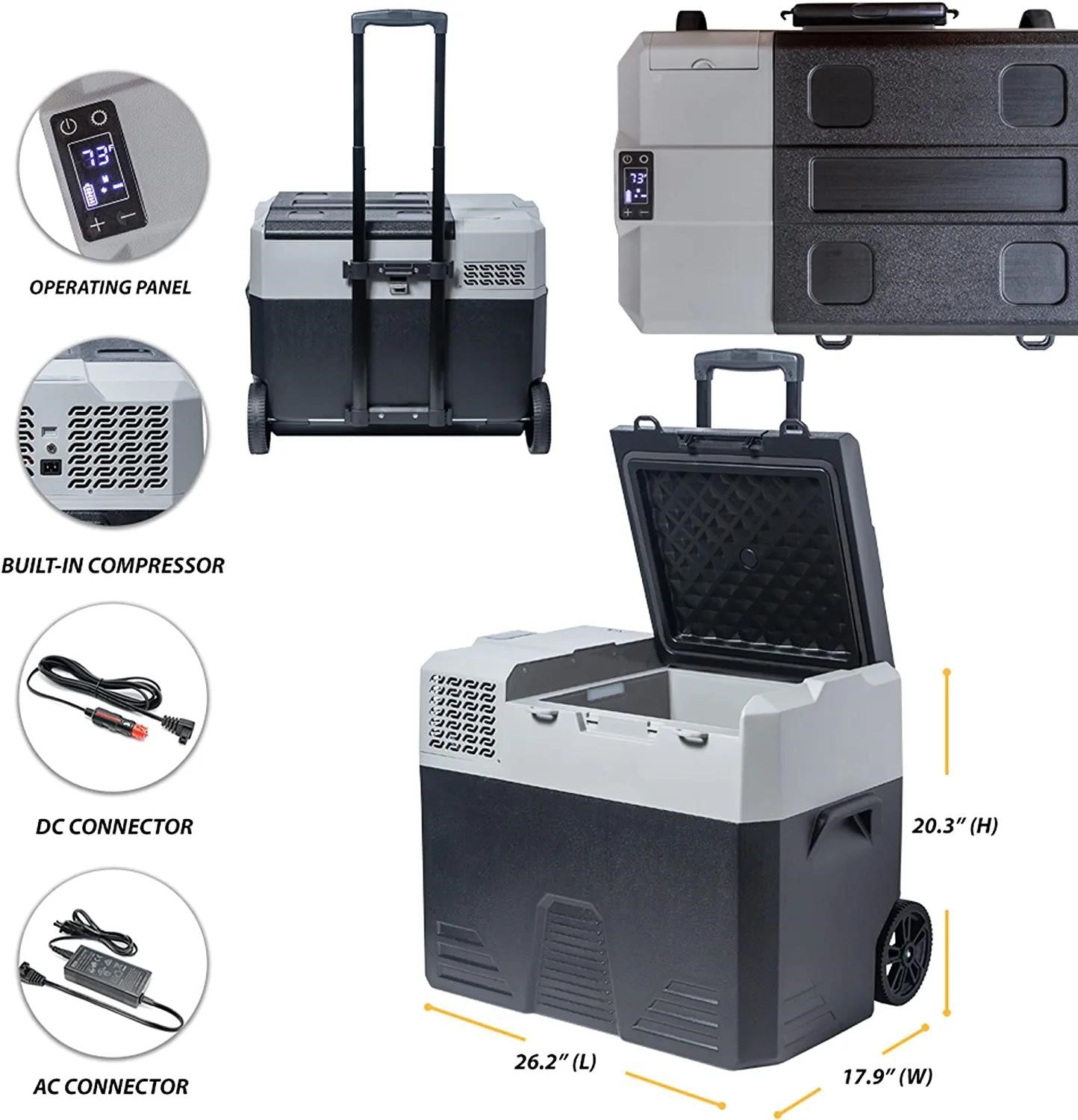 GlareWheel – Glarewheel Electric Cooler Iceless Portable Refrigerator 52L