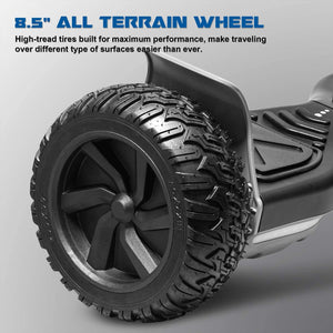 GlareWheel G1 All Terrain Offroad 8.5'' Hoverboard With Bluetooth Speaker