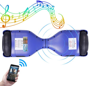 GlareWheel M2 Hoverboard Light Up Wheels Bluetooth Blue