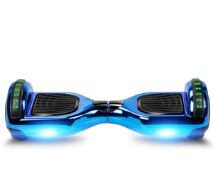 GlareWheel M3 Hoverboard LED Light Bluetooth Chrome Blue