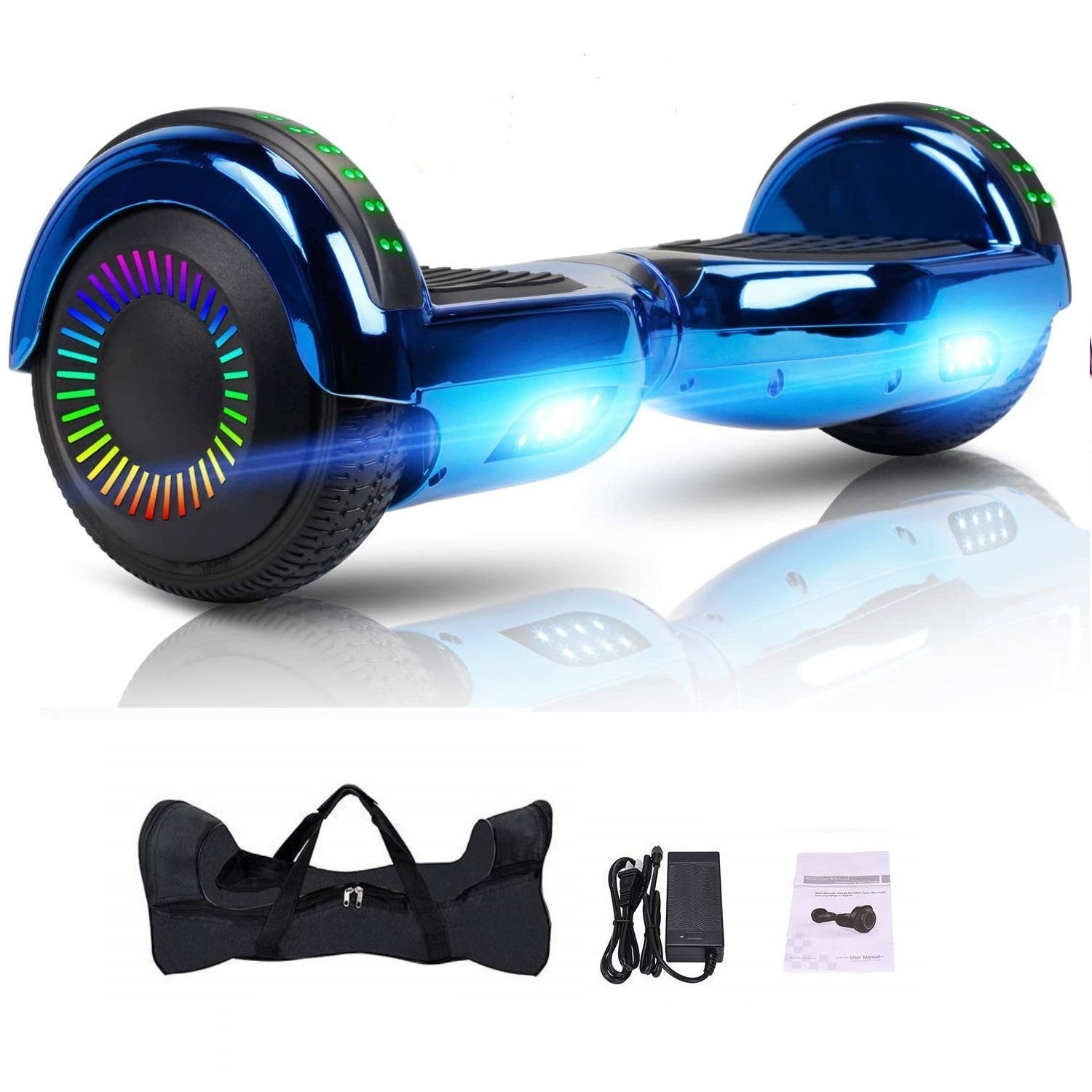 GlareWheel Chrome Blue GlareWheel M3 Hoverboard LED Light