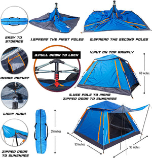 GlareWheel Instant Pop Up Tent - GlareWheel 