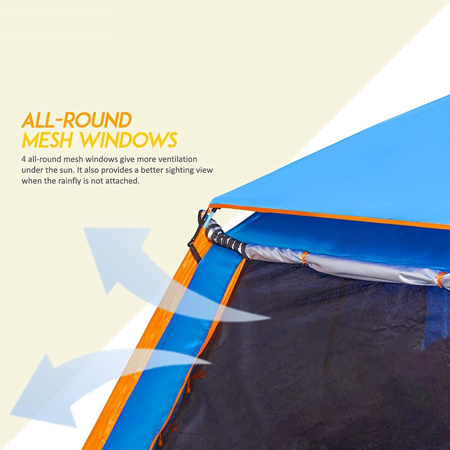 single pop up tent GlareWheel Instant Pop Up Tent 5 Person Blue