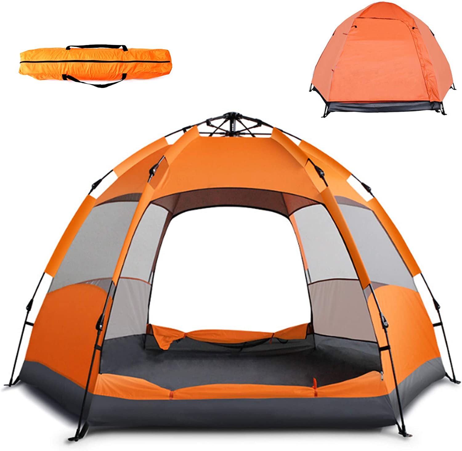 tent pop up GlareWheel Instant Pop Up Tent 4 Person Orange