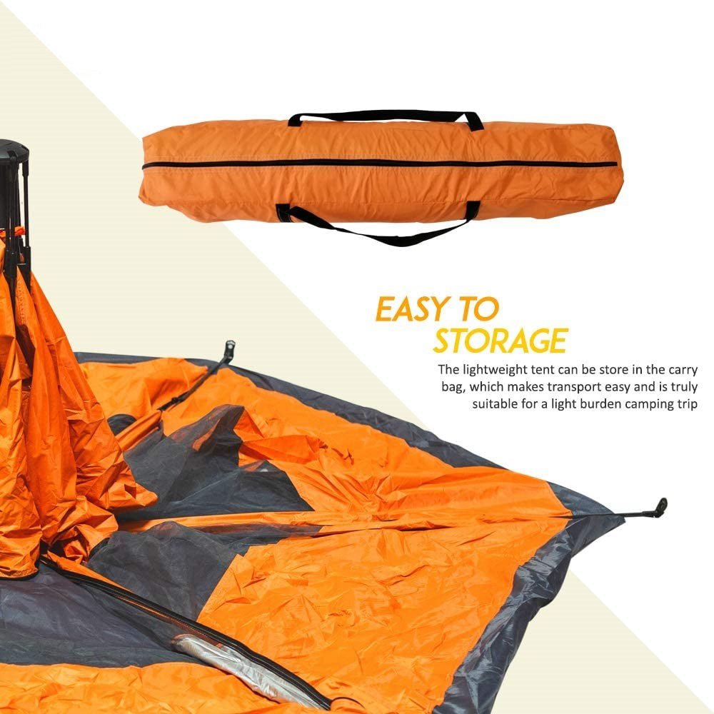 pop up tent with lights GlareWheel Instant Pop Up Tent 4 Person Orange