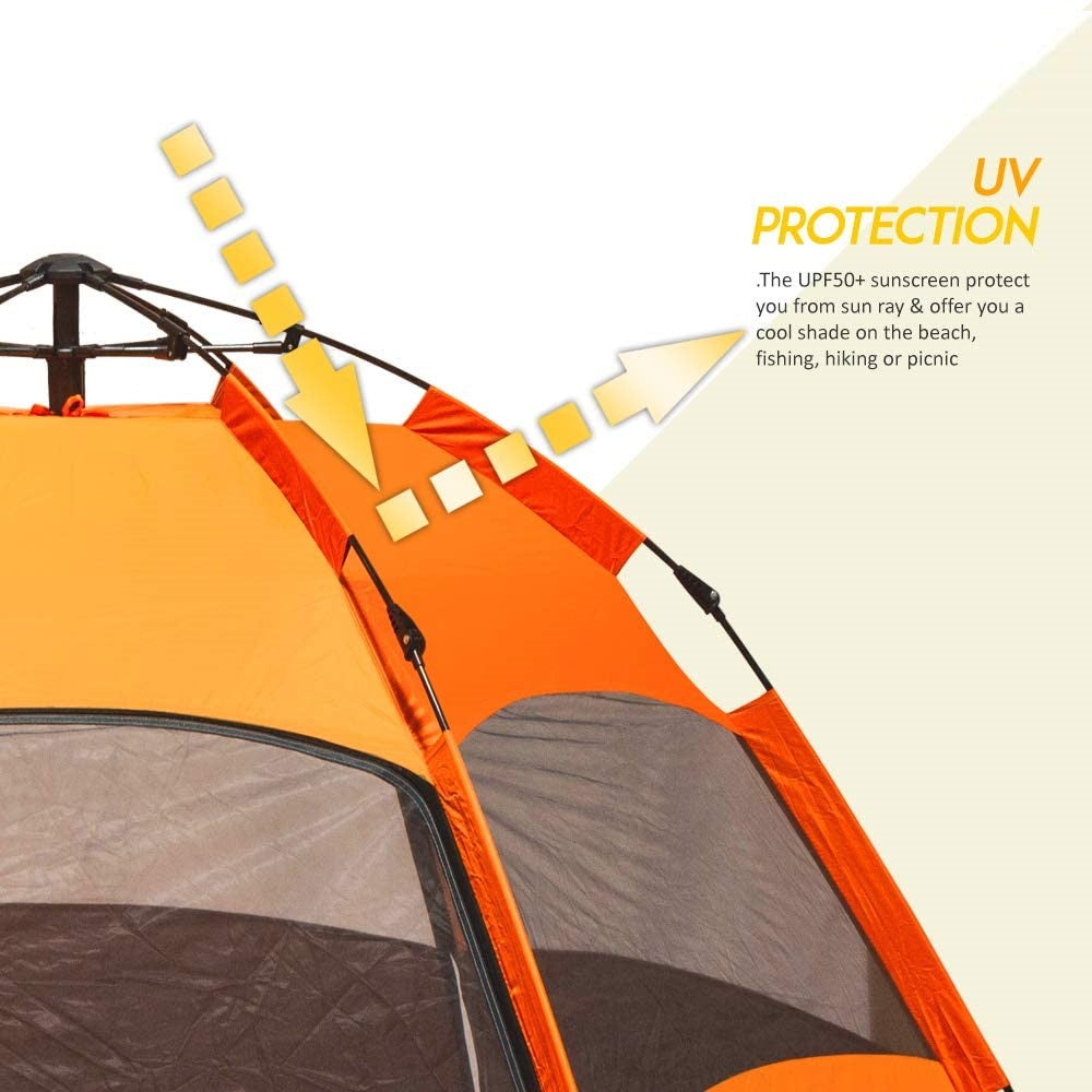 Rear car tent 1-2 people Vanit car awning pop-up tent freestanding ME64  orange ✓ Upgrade Your Ride now!