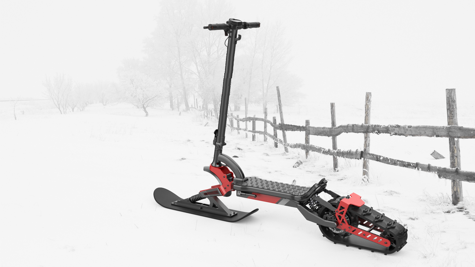 Scooter électrique balayeuse de neige