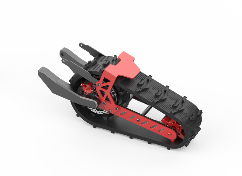 GlareWheel ES-S15 All Terrain Electric Scooter with Ski Convert Kit Success