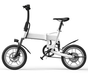 GlareWheel 16'' Folding Electric City Bike X3 White