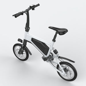 GlareWheel 12'' Foldable Electric Bike Urban Fashion X5 White