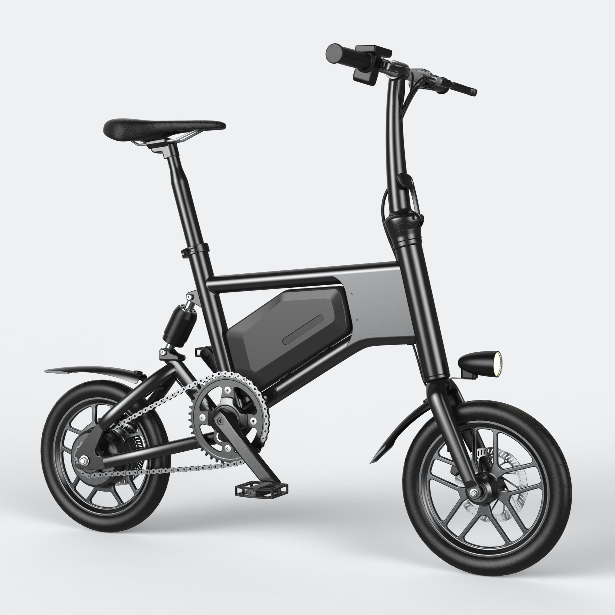 GlareWheel 12'' Foldable Electric Bike Urban Fashion X5 Black