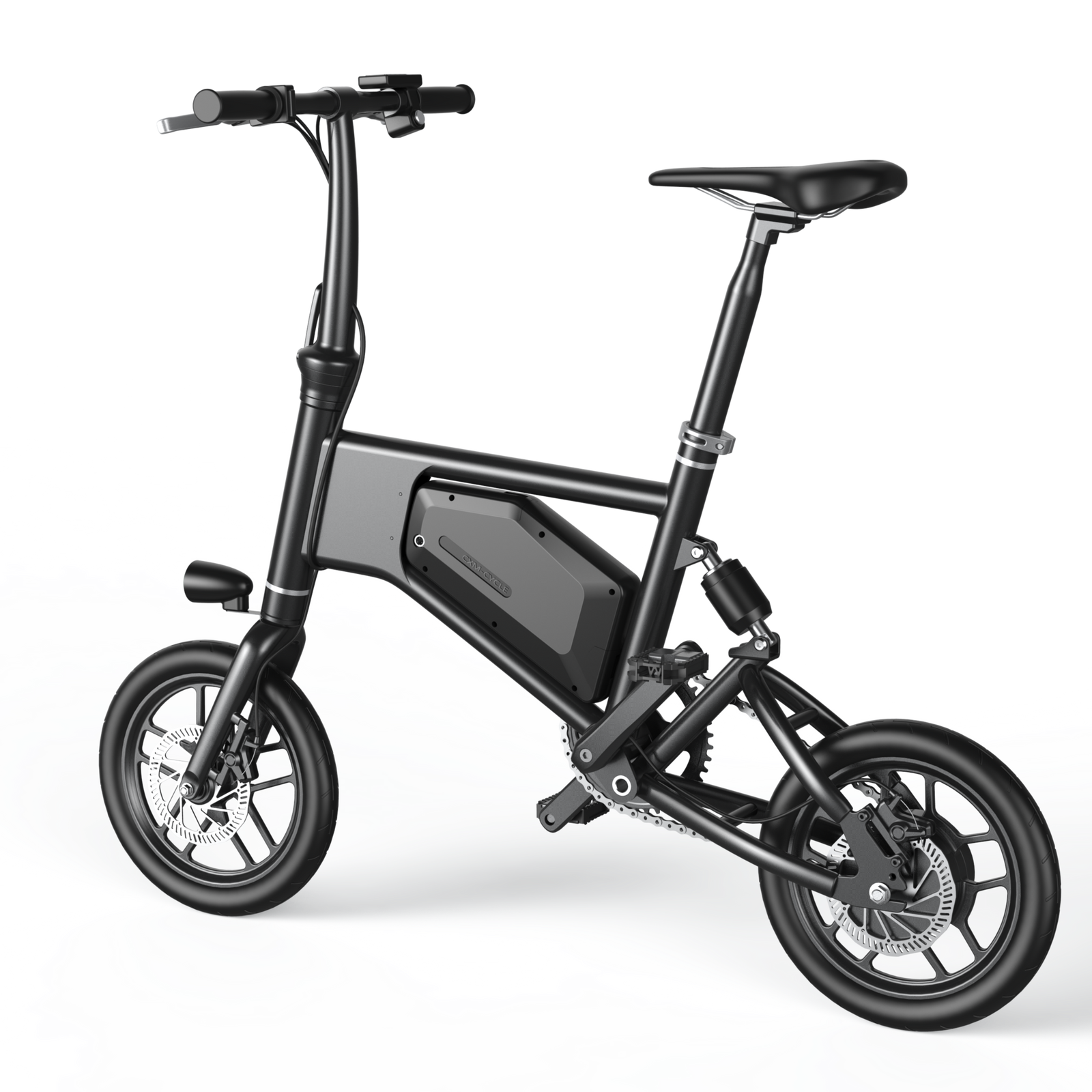 GlareWheel 12'' Foldable Electric Bike Urban Fashion X5 Black