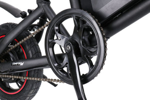 GlareWheel 12'' Foldable Electric Bike Urban Fashion X5 Black